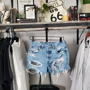 Distressed Levi Shorts